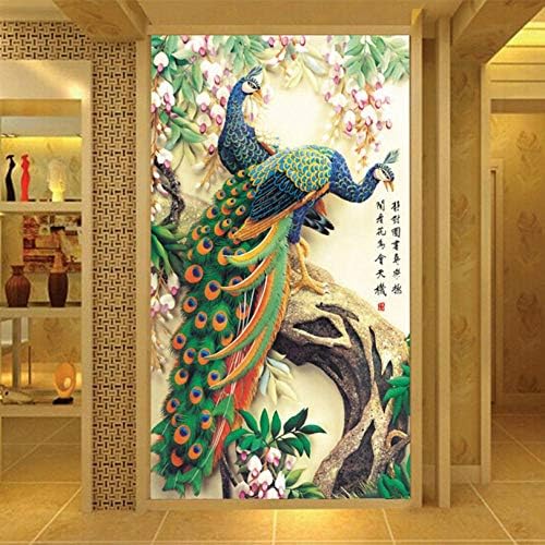 Shuangklei Çin Duvar Kağıdı Klasik Tavuskuşu Fotoğraf Duvar Oturma Odası Otel Giriş Holü Avrupa Tarzı Dekor duvar Kağıdı Papel