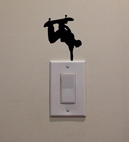 YINGKAI Kaykaycı El Standı Ters ışık anahtarı Çıkartması Vinil Duvar çıkartması Sticker Sanat Oturma Odası Oyma Duvar çıkartması