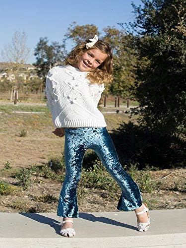 YURİO Yürüyor Çocuk Bebek Kız Çan Dipleri Kadife Flare Pantolon Fırfır Tayt Pantolon Güz Uzun Pantolon