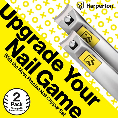Harperton Tırnak Makası Seti - 2 Paket Paslanmaz Çelik, Kalın Tırnaklar için Profesyonel Tırnak ve Ayak Tırnağı Makası