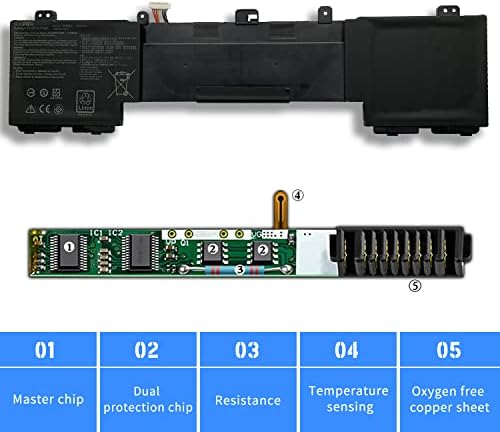 HXPK C42N1630 dizüstü Pil asus için ZenBook Pro UX550 UX550VD UX550VE Dizüstü C42PHCH 0B200-02520000 15.4 V 73Wh 4790 mAh