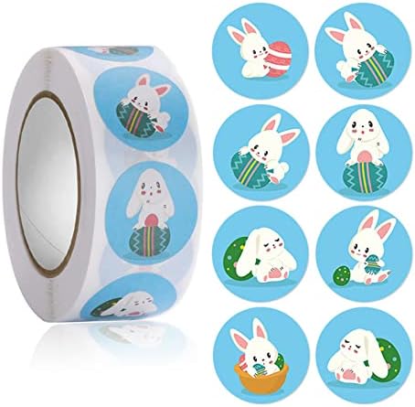 500 Paket Dekoratif Paskalya Etiketleri Paskalya tavşanı Yumurta Çıkartmalar Sanat DIY Zanaat Dergisi Karalama Defteri El Kitabı