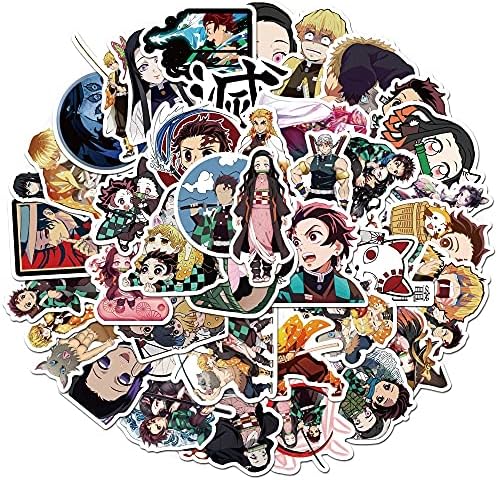 Japon animesi Şeytan Katil Bıçak Graffiti Sticker Dizüstü Su Geçirmez Etiket çocuğun noel hediyesi doğum günü hediyesi 50 Adet