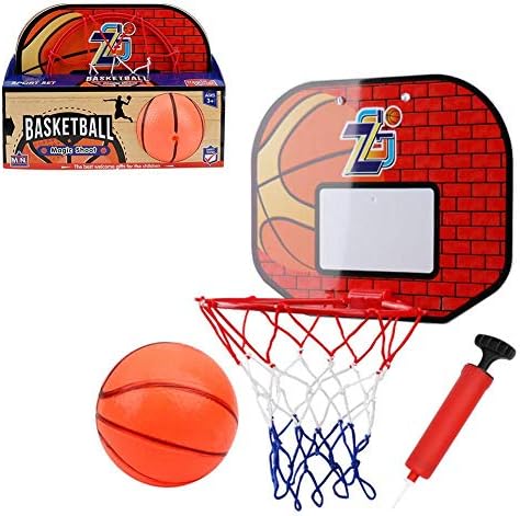 Feileng Mini basketbol potası Seti, asılı basketbol potası Kurulu Basketbol ve Pompa ile Çocuklar için Yetişkin Kapalı Basketbol