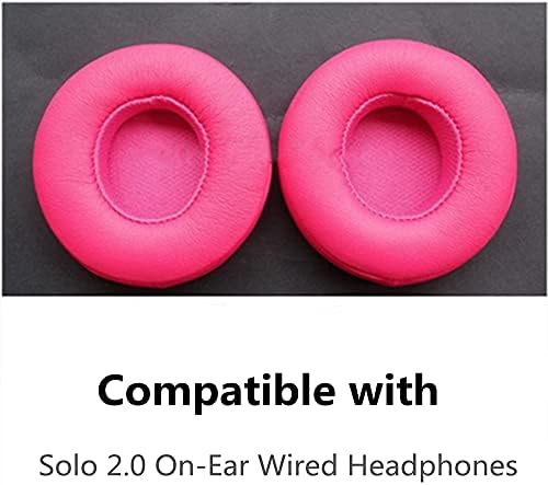Solo 2.0 Solo 2 Kulak Üstü Kablolu Kulaklıklarla Uyumlu Solo2.0Replacement Kulaklık Yastığı Kulak Yastığı Pedleri (Pembe)
