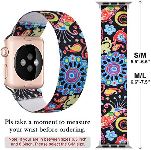 GeekSpark Elastik Bant ıçin Uyumlu apple saat kordonları 38mm 40mm 42mm 44mm Sıkı Döngü Kayışı Yedek Bileklik ıçin iwatch Serisi