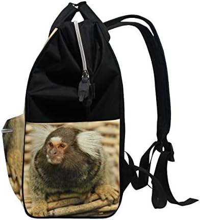 Maymun Sevimli Hayvan Marmoset bebek bezi sırt çantası Çanta Kişiselleştirilmiş Sırt Çantası Anne Kız Kadın Okul Seyahat Yürüyüş