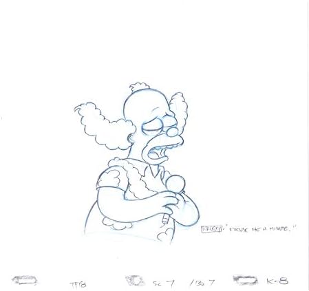 Simpsons Orijinal Yapım Animasyon Yapım Cel Çizim Fox 127