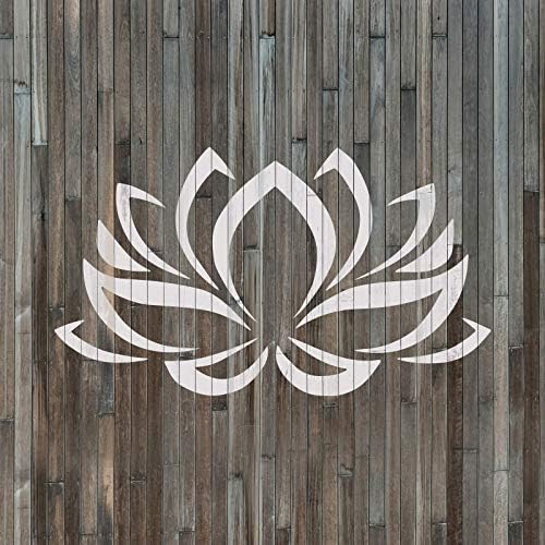 Lotus Çiçeği Stencil-Boyama için Yeniden Kullanılabilir Şablonlar-DIY Lotus Çiçeği El Sanatları ve Dekor oluşturun