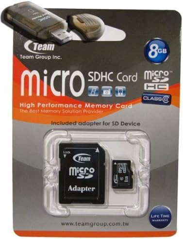8GB Turbo Sınıf 6 microSDHC Hafıza Kartı. LG enV Touch PRO VX1100 VX 1100 VX9900 için Yüksek Hız, Ücretsiz SD ve USB Adaptörleriyle