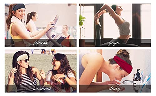 Huachi Bantlar için Kalın Saç Atletik Kaymaz Yoga Egzersiz Egzersiz Bandı Ter Esneklik Saç Bantları Geniş Saç Sarar Moda Saç