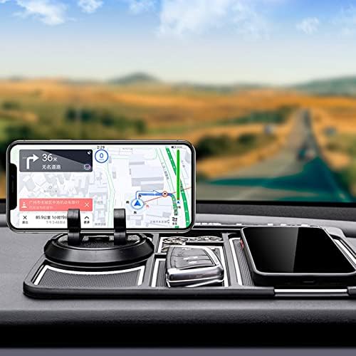 JZENZERO 4-in-1 ile 360° Dönen telefon tutucu Sihirli Jel Mat için Araba 4-in-1 Kaymaz Esnek Dash Kurulu Mat ile telefon tutucu